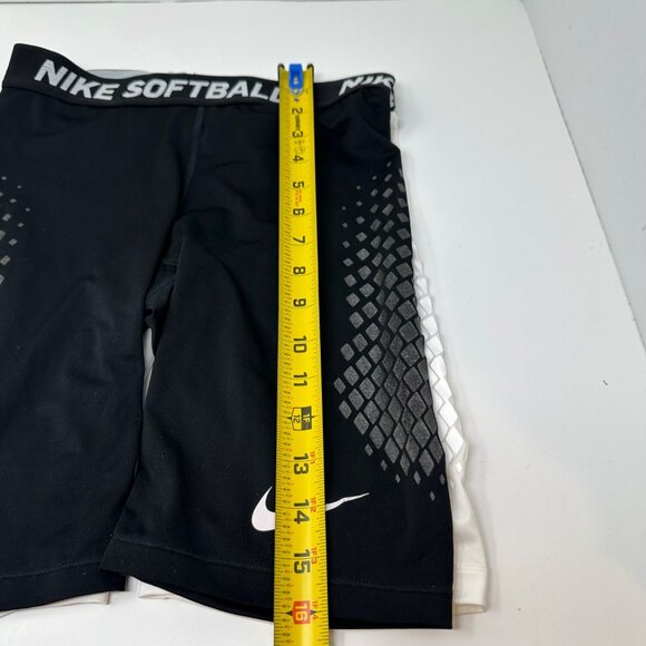 Nike Softball Sliding Shorts Women Lot 2 Small Black White AV6633 Compression - Picture 6 of 11